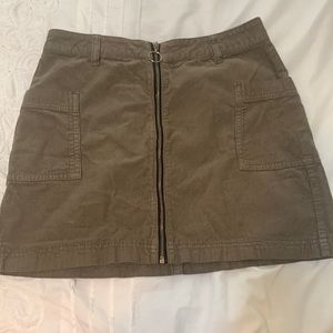 PacSun Army Green Corduroy Skirt